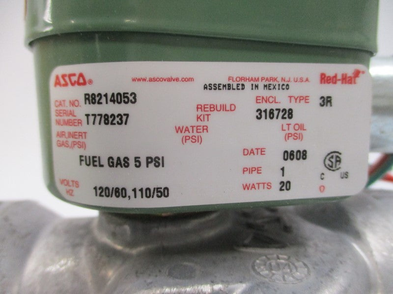 ASCO R8214053 110/120V 5PSI 1" NSMP