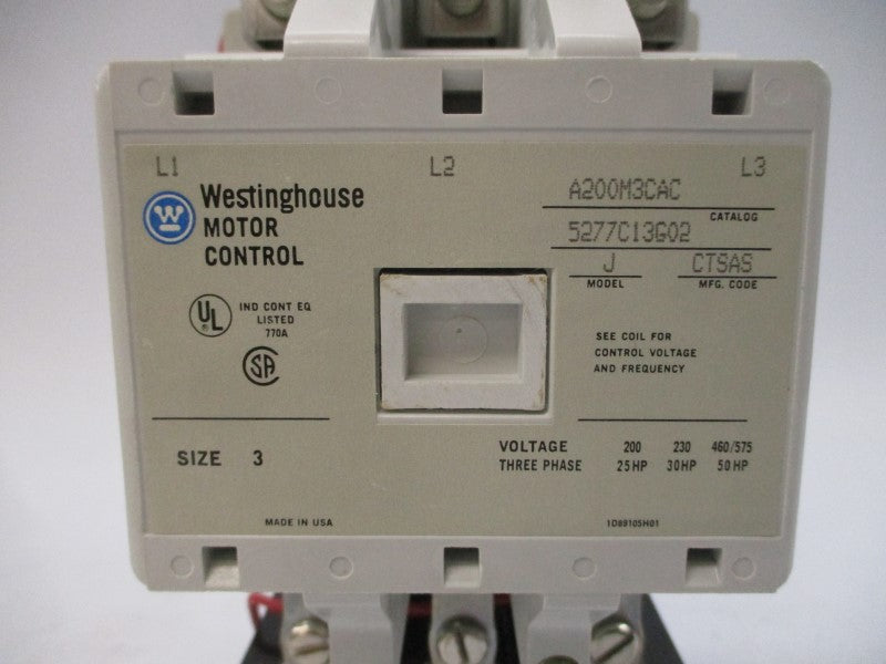WESTINGHOUSE A200M3CAC 5277C13G02 110/120V 770A NSMP