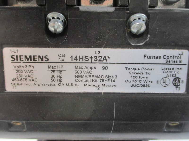 SIEMENS 14HSK32AA SER. B 240V 90A NSNP