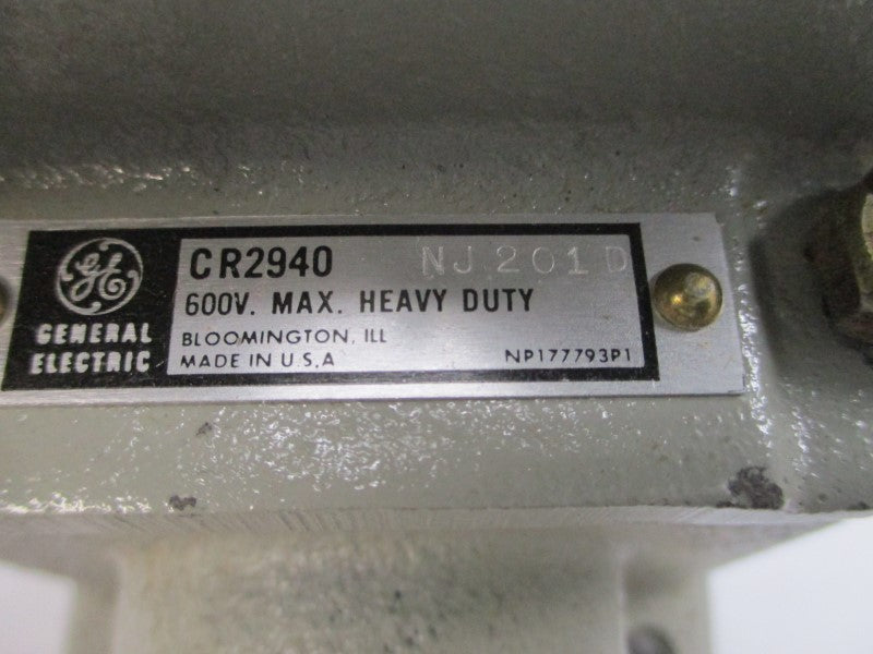 GENERAL ELECTRIC CR2940NJ201D 600V NSNP