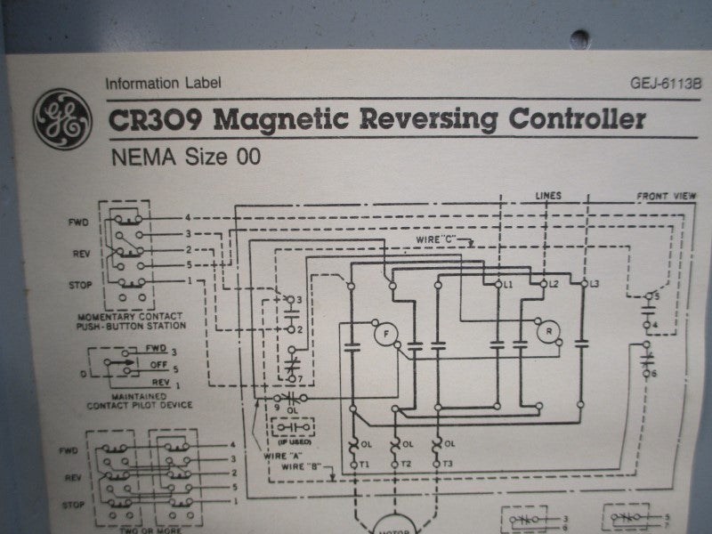 GENERAL ELECTRIC CR309A103 SER. A 220/230-240V 9A NSNP