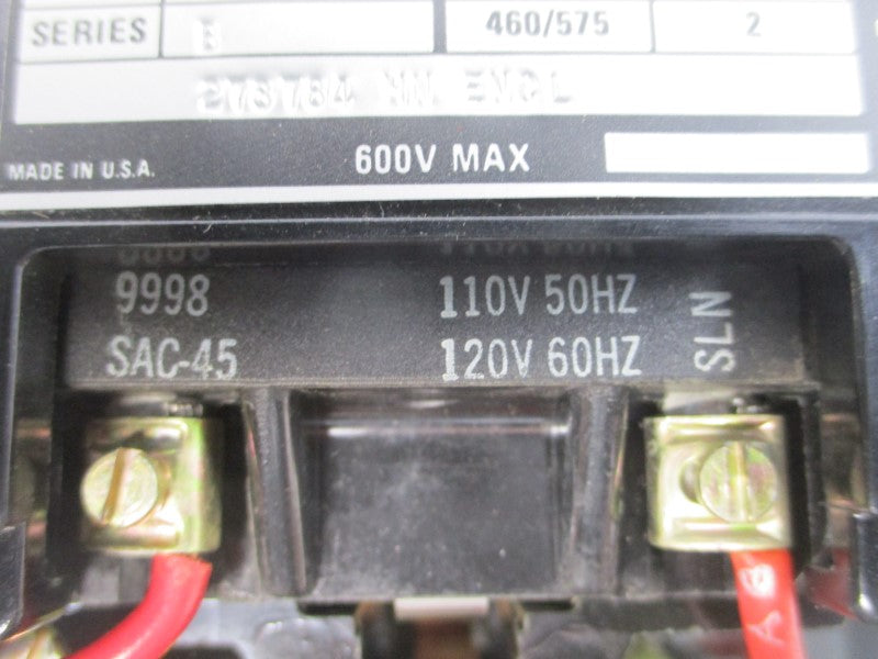SQUARE D 8536SAG12SV02 SER. B 110/120V UNMP
