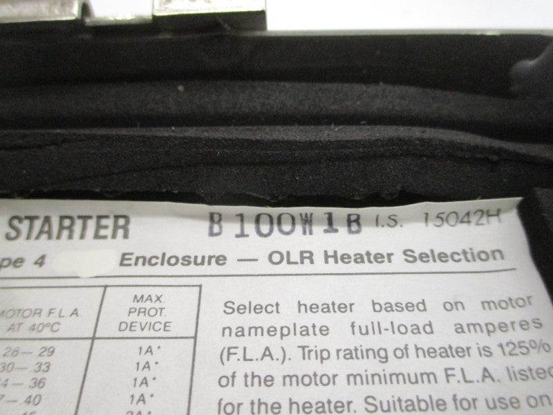 CUTLER HAMMER B100W1B 2606D83G10 120/240V NSMP