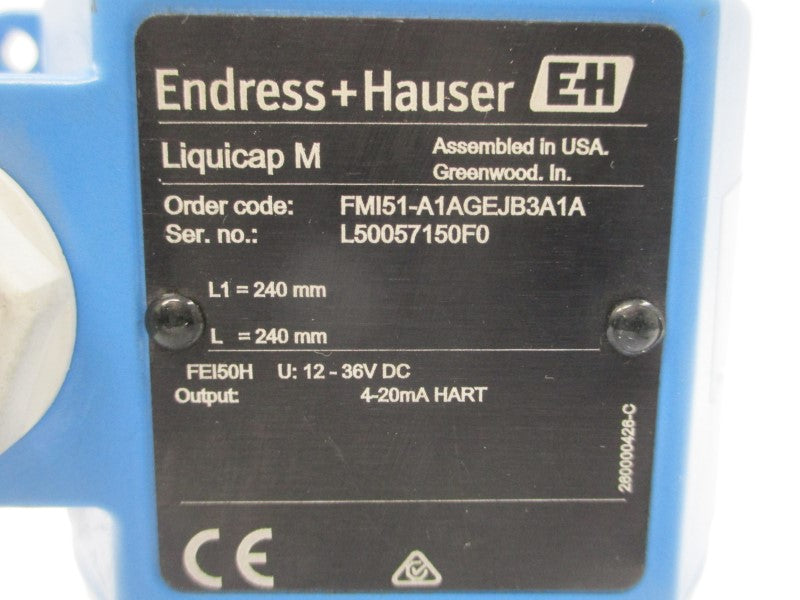 ENDRESS+HAUSER FMI51-A1AGEJB3A1A 12-36VDC NSNP