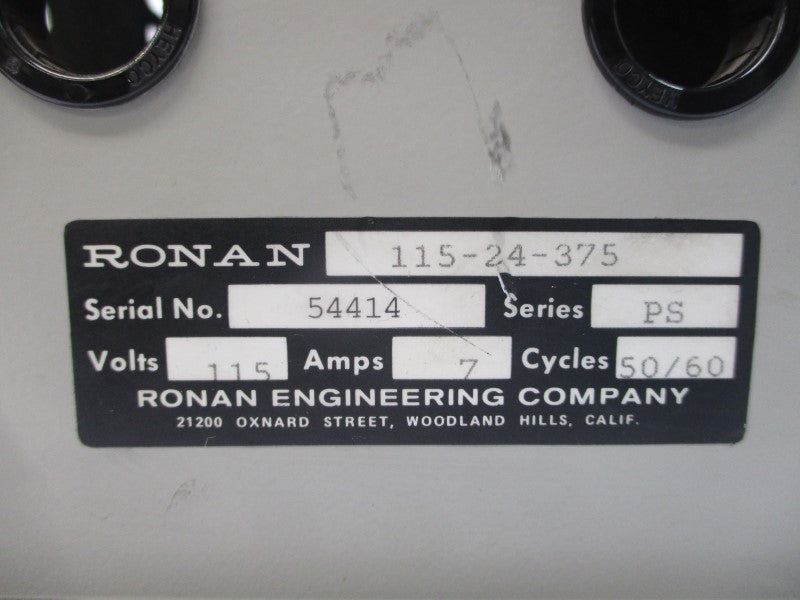 RONAN ENGINEERING 115-24-375 SER. PS 115V 7A UNMP