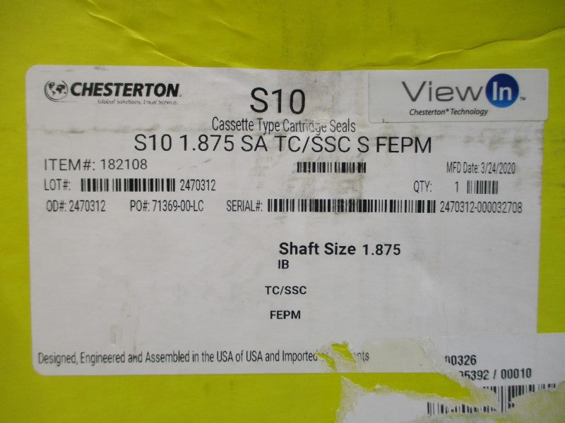CHESTERTON S10 S101.875SATC/SSCSFEPM 182108 1.875" NSMP