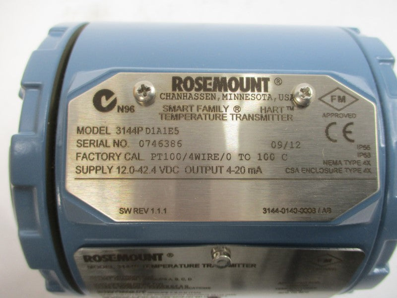 ROSEMOUNT 3144PD1A1E5 12.0-42.4VDC NSMP