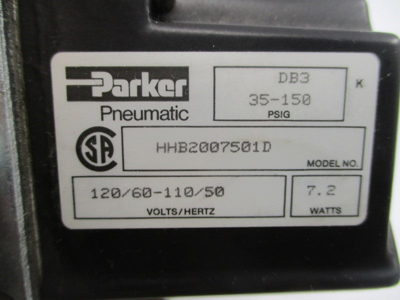 PARKER HHB2007501D 110-120V 35-150PSI NSNP