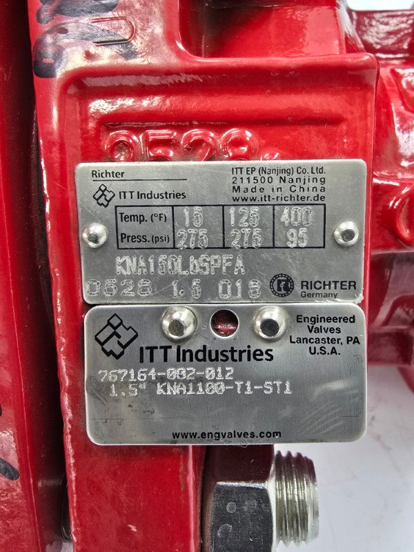 ITT INDUSTRIES KNA1100-T1-ST1 767164-002-012 KNA150LBSPFA 95-275PSI 1.5" NSNP