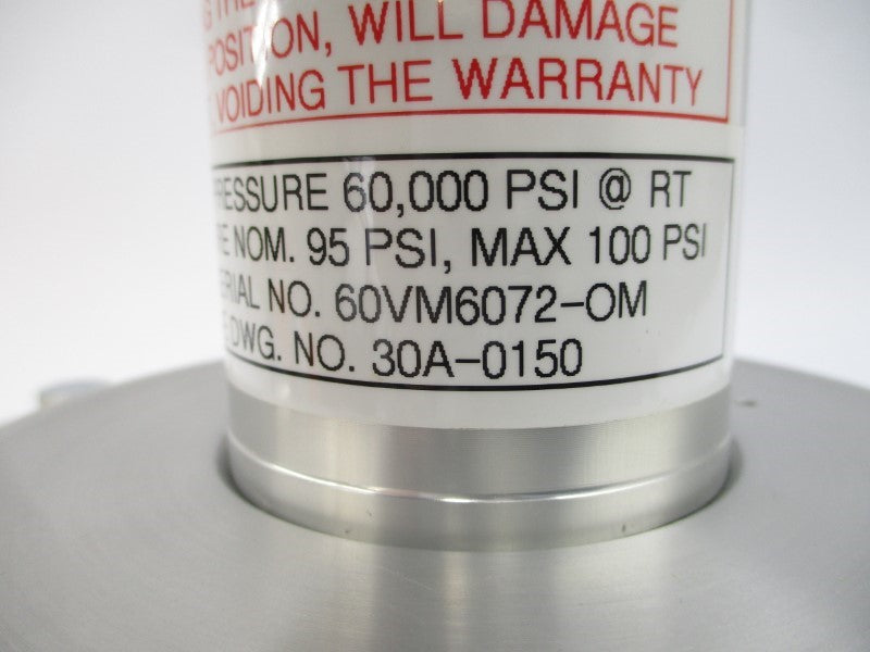 PARKER AUTOCLAVE ENGINEERS 30A-0150 HT-275756 60000PSI NSNP