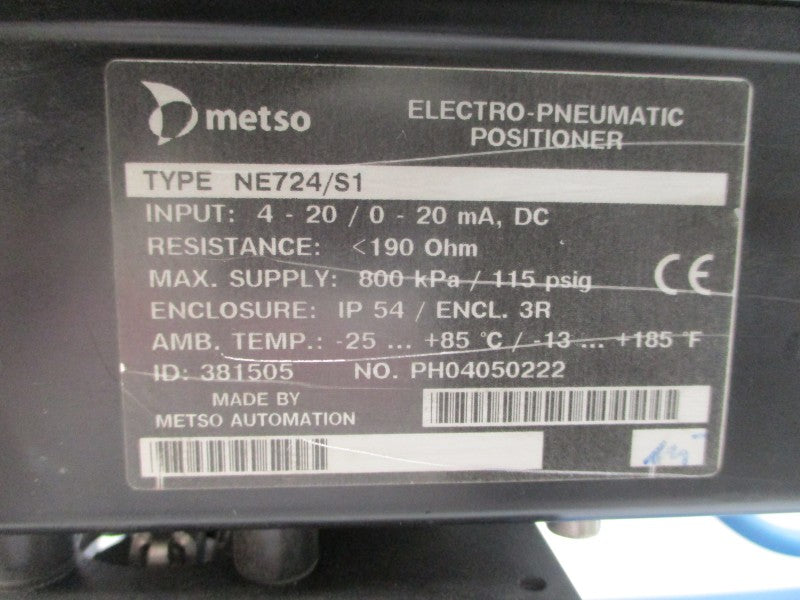 METSO RAA040AS B1CU6/15 4-20VDC 120PSI NSNP
