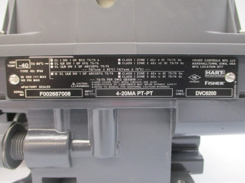 EMERSON FISHER DVC-3793-4347509 DVC6200 30VDC 145PSI NSMP