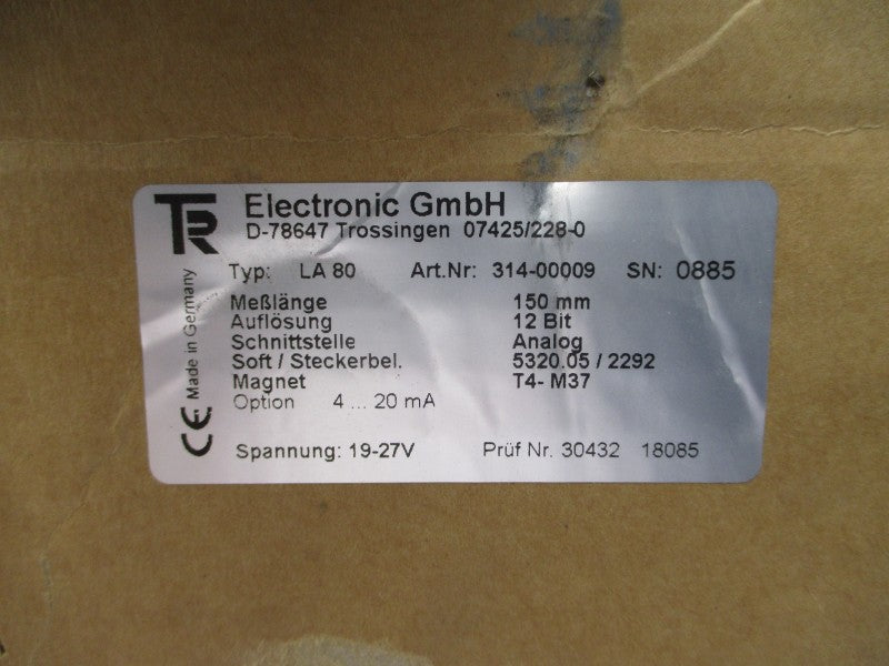 TR ELECTRONIC LA80 314-00009 19-27V NSMP