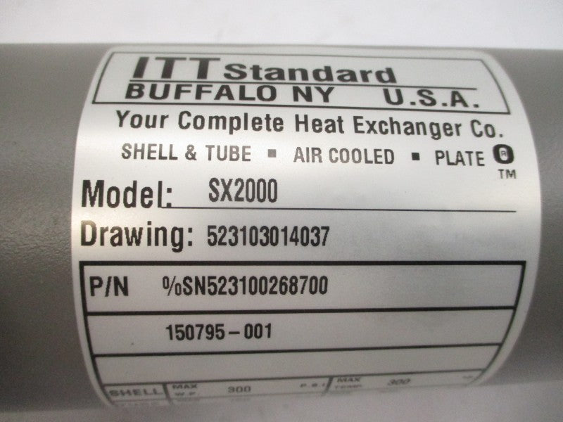 ITT STANDARD %SN523100268700 SX2000 150/300PSI NSMP