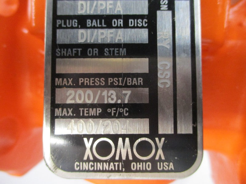 XOMOX 9RB708 061 QS0200-U06STACW FYMB-5120 125/250VAC 15A 200PSI 1" NSNP