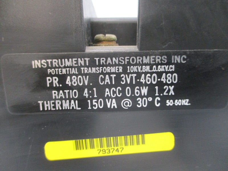 INSTRUMENT TRANSFORMERS 3VT-460-480 480V (AS PICTURED) NSNP