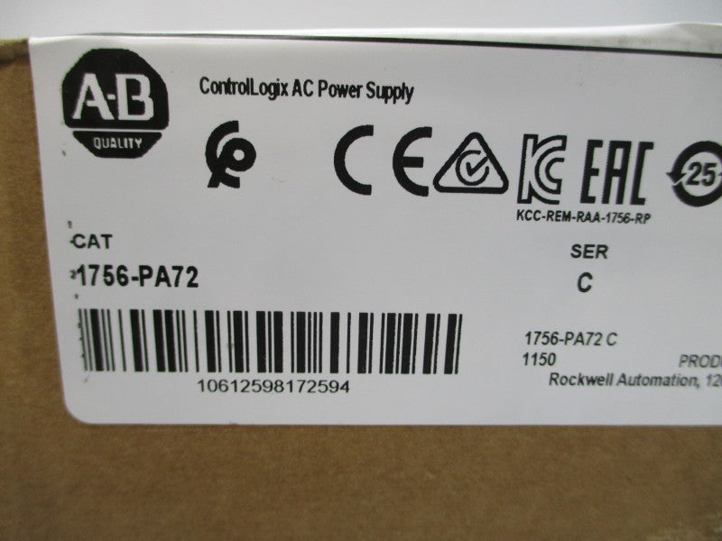 ALLEN BRADLEY 1756-PA72 SER. C NSMP