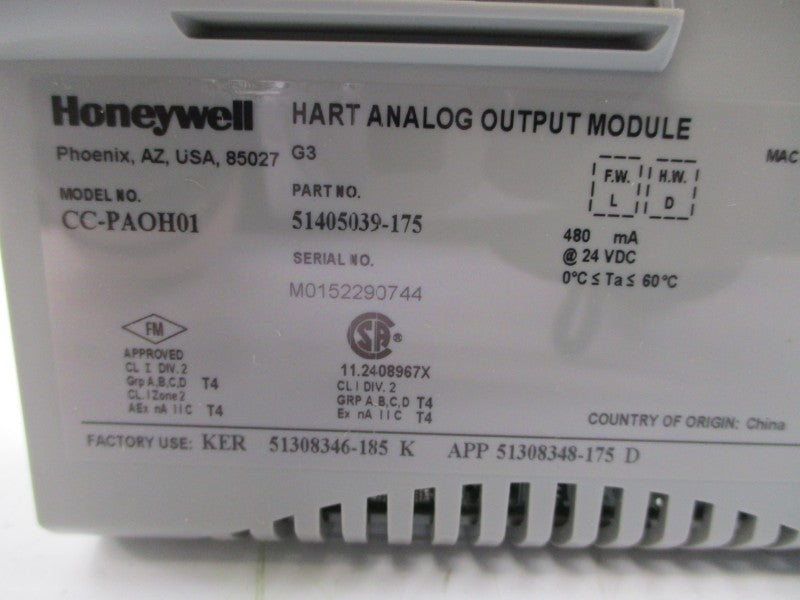 HONEYWELL 51405039-175 CC-PAOH01 F/W L 24VDC NSMP