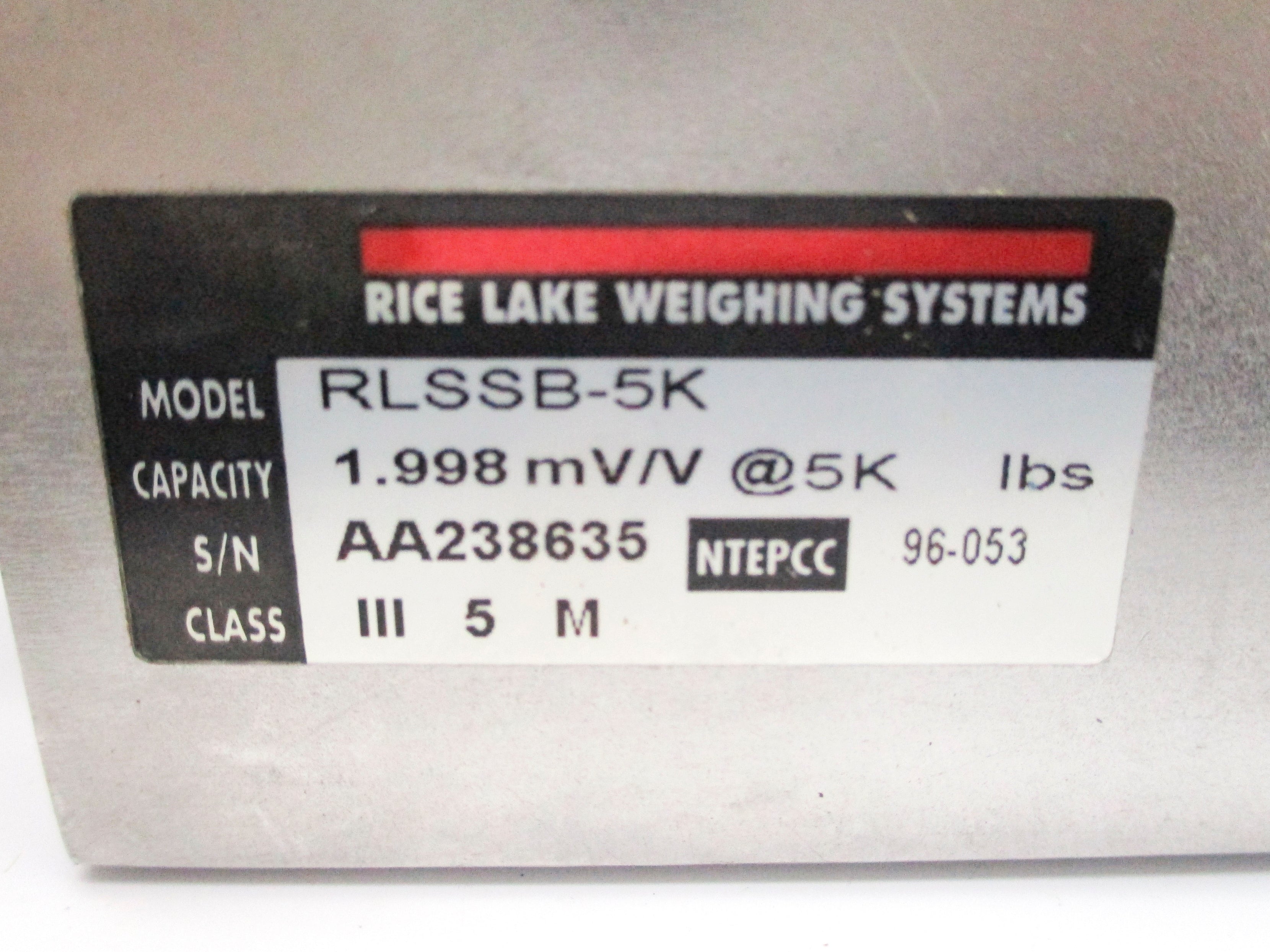 RICE LAKE WEIGHING SYSTEMS RLSSB-5K NSNP