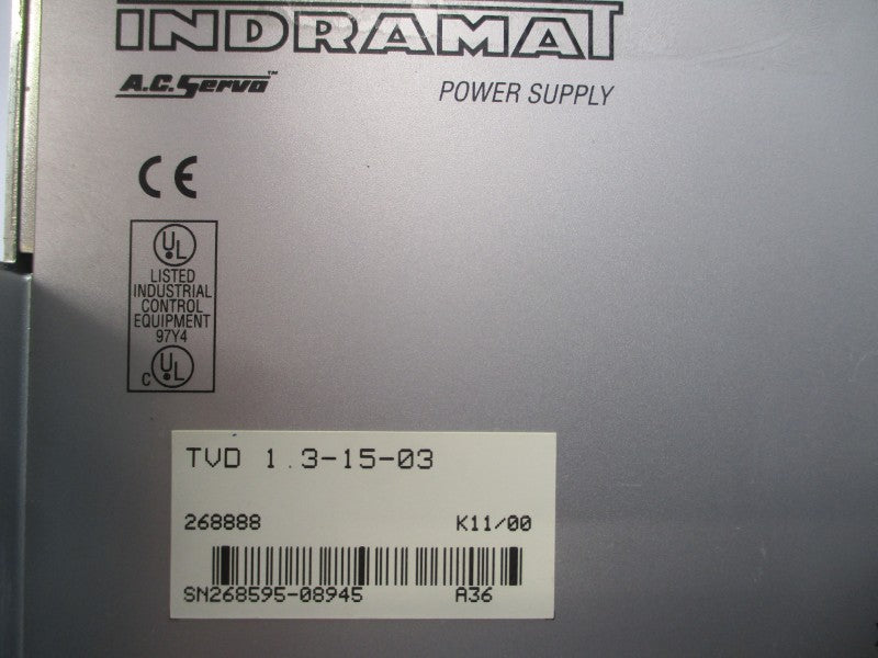 INDRAMAT TVD1.3-15-03 268888 380/480VAC 32A UNMP