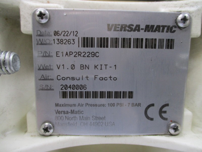 VERSA-MATIC E1AP2R229C 100PSI UNMP