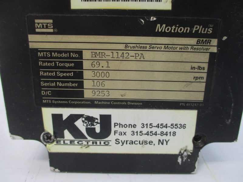 MTS SYSTEMS BMR-1142-PA 9253 UNMP