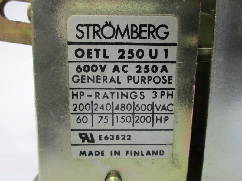 STROMBERG OETL250U1 600VAC 250A UNMP