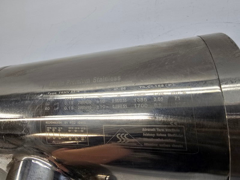 MARLIN TENV63-4 1507412 W/ BJ-GEAR A/S 230/460V 0.95/0.51A NSNP