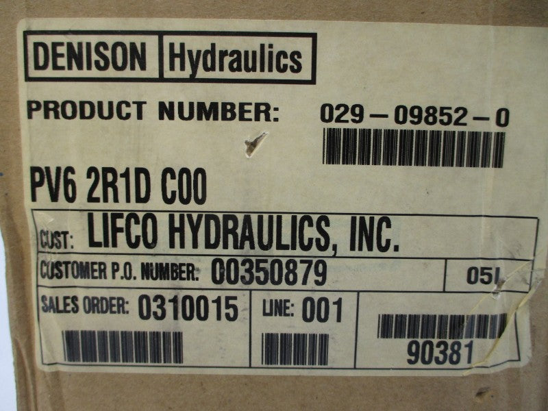 DENISON HYDRAULICS PV62R1DC00 NSMP