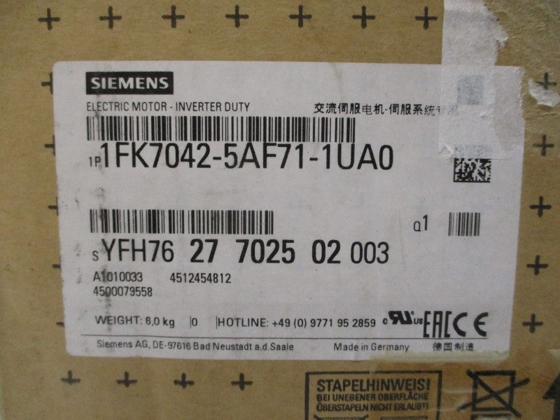 SIEMENS 1FK7042-5AF71-1UA0 267V 1.95/2.2A NSMP