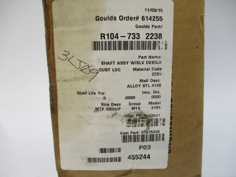 GOULDS PUMPS R104-733-2238 NSMP
