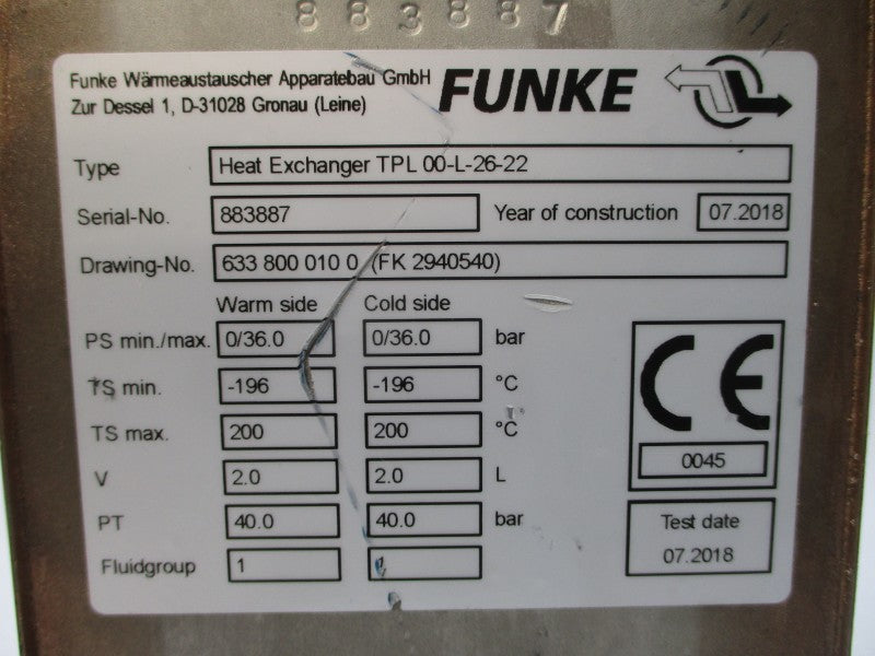 FUNKE TPL00-L-26-22 6338000100 2.0V NSNP