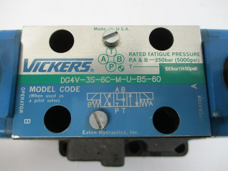 VICKERS DG5V8S2C2ETMUB10 02-393210 110/120V .46/.48A 5000PSI NSNP