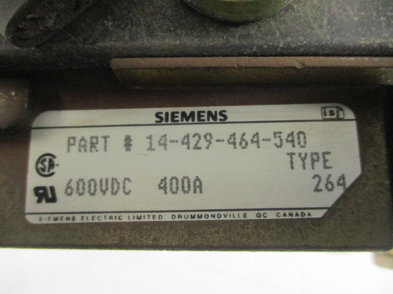 SIEMENS 14-429-464-540 250VDC 400A UNMP