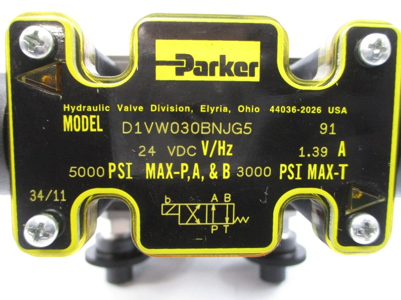 PARKER D1VW030BNJG591 24VDC 1.39A 3000/5000PSI NSNP