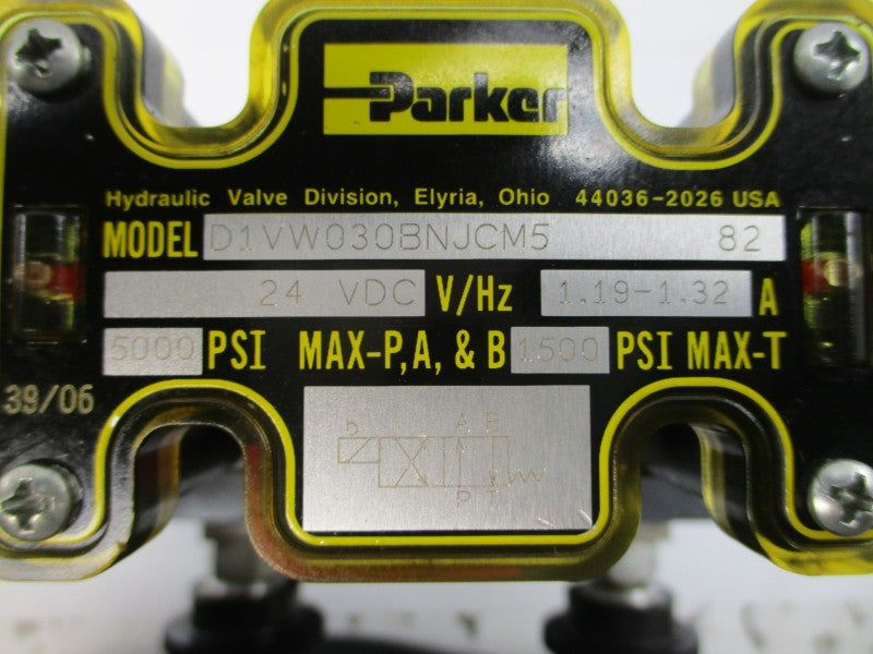 PARKER R10M7JF5HHJV D1VW030BNJCM582 24VDC 1.19-1.32A 1500/5000PSI NSNP