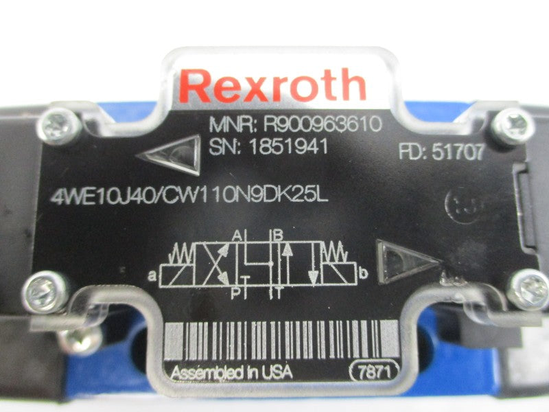 REXROTH 4WE10J40/CW110N9DK25L R900963610 110/120V NSNP