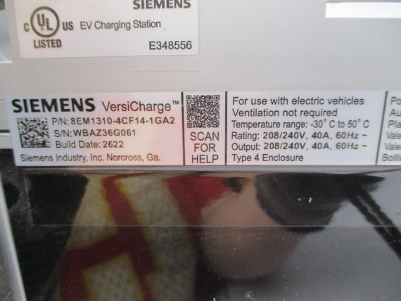 SIEMENS 8EM1310-4CF14-1GA2 208/240VAC 40A NSMP