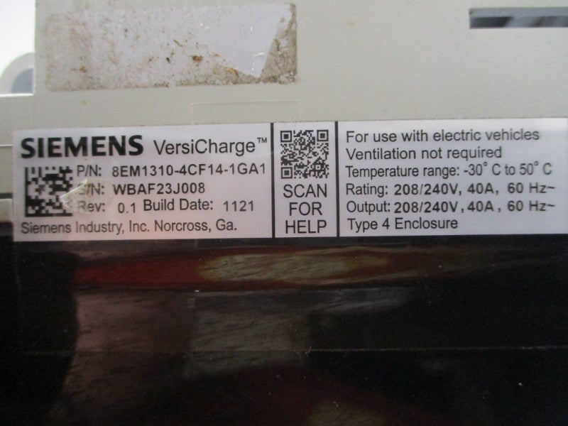 SIEMENS 8EM1310-4CF14-1GA1 208/240V 40A REV. 0.1 (AS PICTURED) UNMP