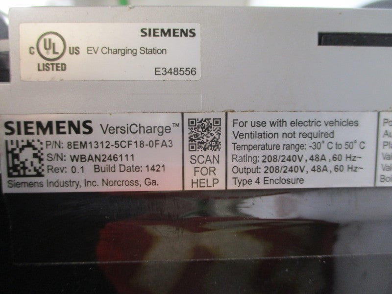SIEMENS 8EM1312-5CF18-0FA3 208/240V 48A REV. 0.1 UNMP