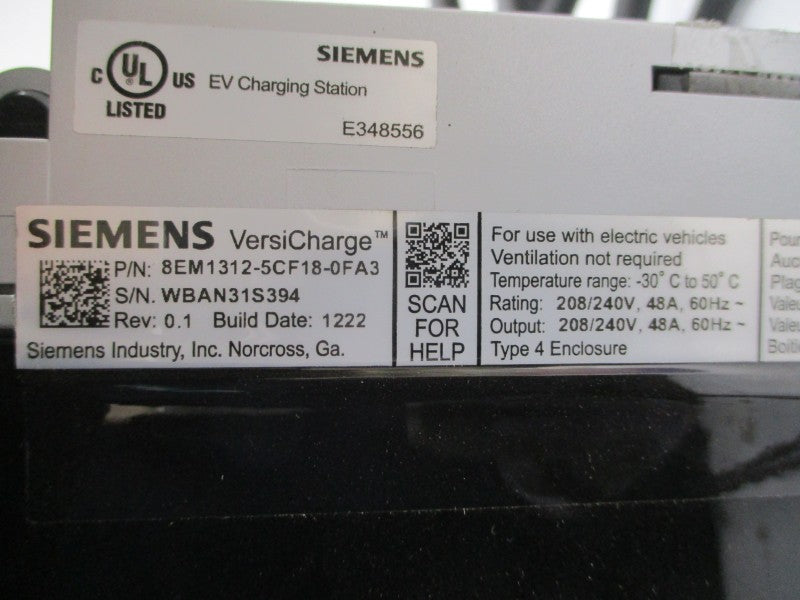 SIEMENS 8EM1312-5CF18-0FA3 208/240V 48A REV. 0.1 NSNP