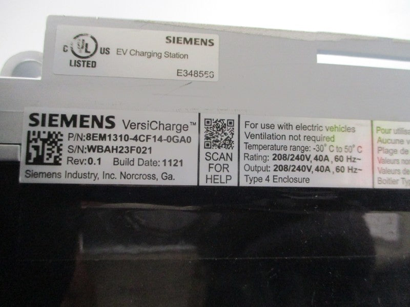 SIEMENS 8EM1310-4CF14-0GA0 208/240V 40A REV. 0.1 UNMP