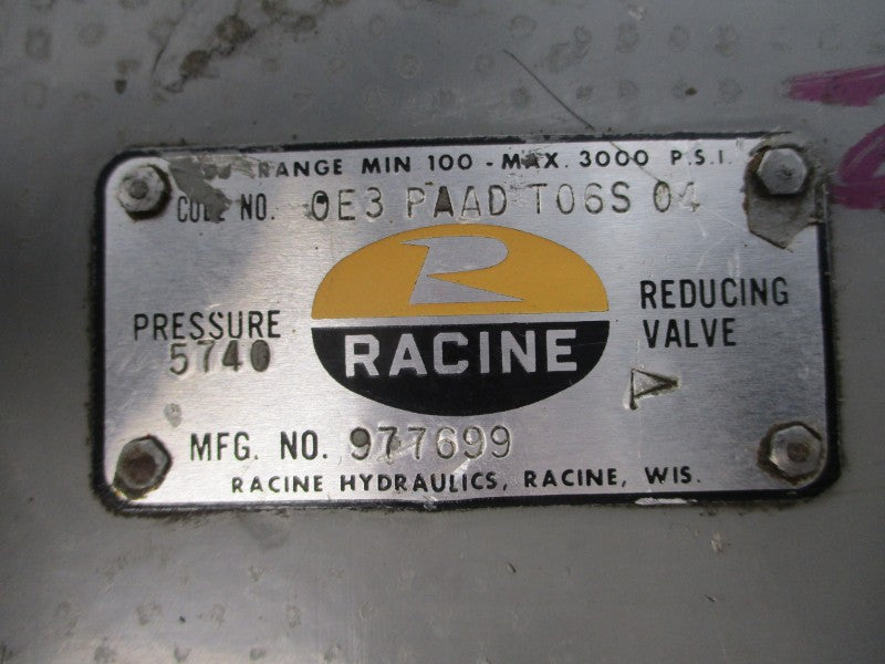 RACINE 0E3PAAD706S04 3000PSI UNMP