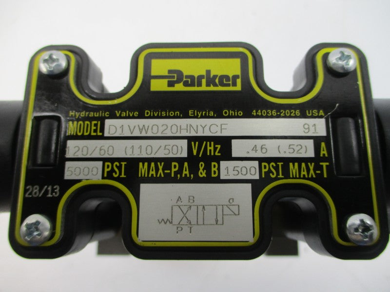 PARKER D31VW020H1NYCF91 110/120V .46/.52A 3000/5000PSI NSNP
