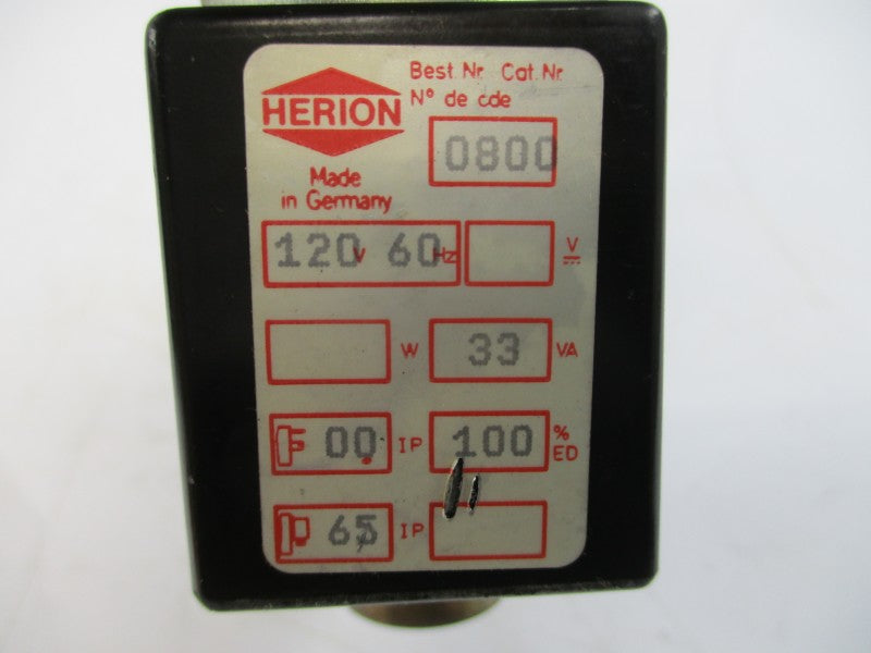 HERION 80-267-80 120V 30-150PSI NSNP