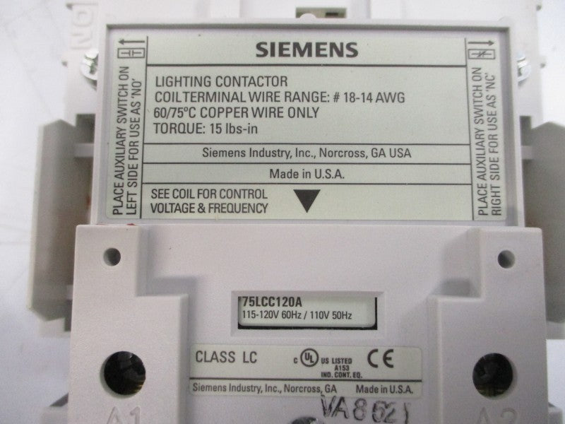 SIEMENS LCE00C006120A 115-120V 30A NSMP