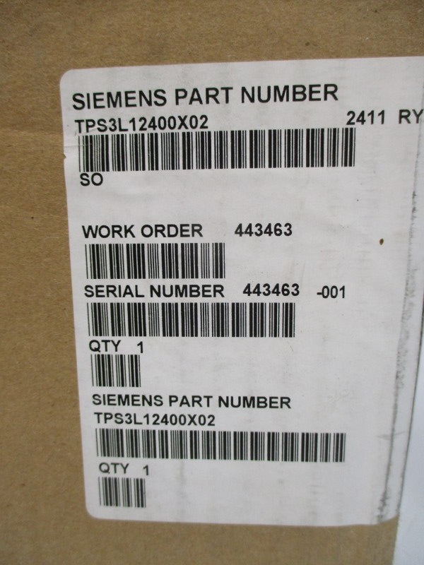 SIEMENS TPS3L12400X02 347V NSMP