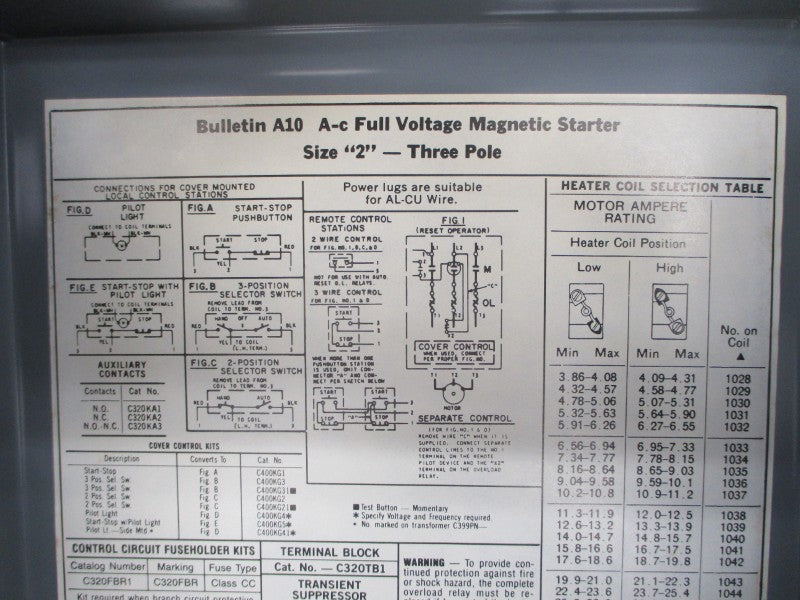 CUTLER HAMMER A10DGO SER. B1 110/120V 45A (AS PICTURED) UNMP