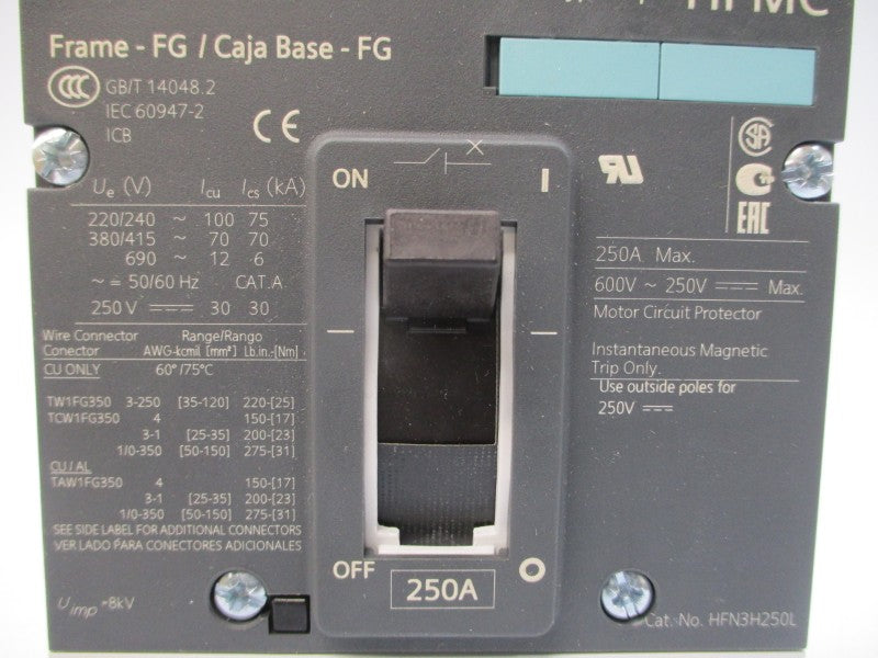 SIEMENS HFN3H250L 600V 250A NSMP