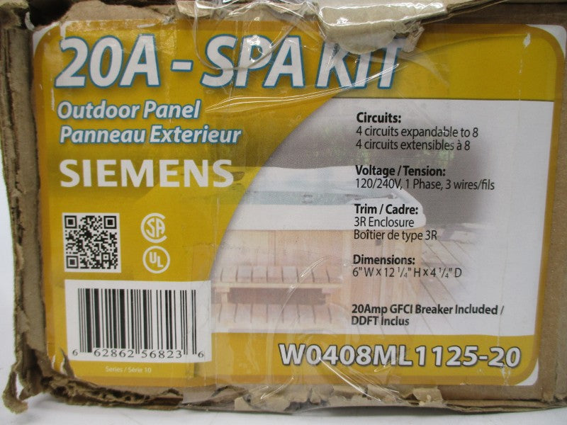 SIEMENS W0408ML1125-20 SER. A 120/240V 125A NSMP